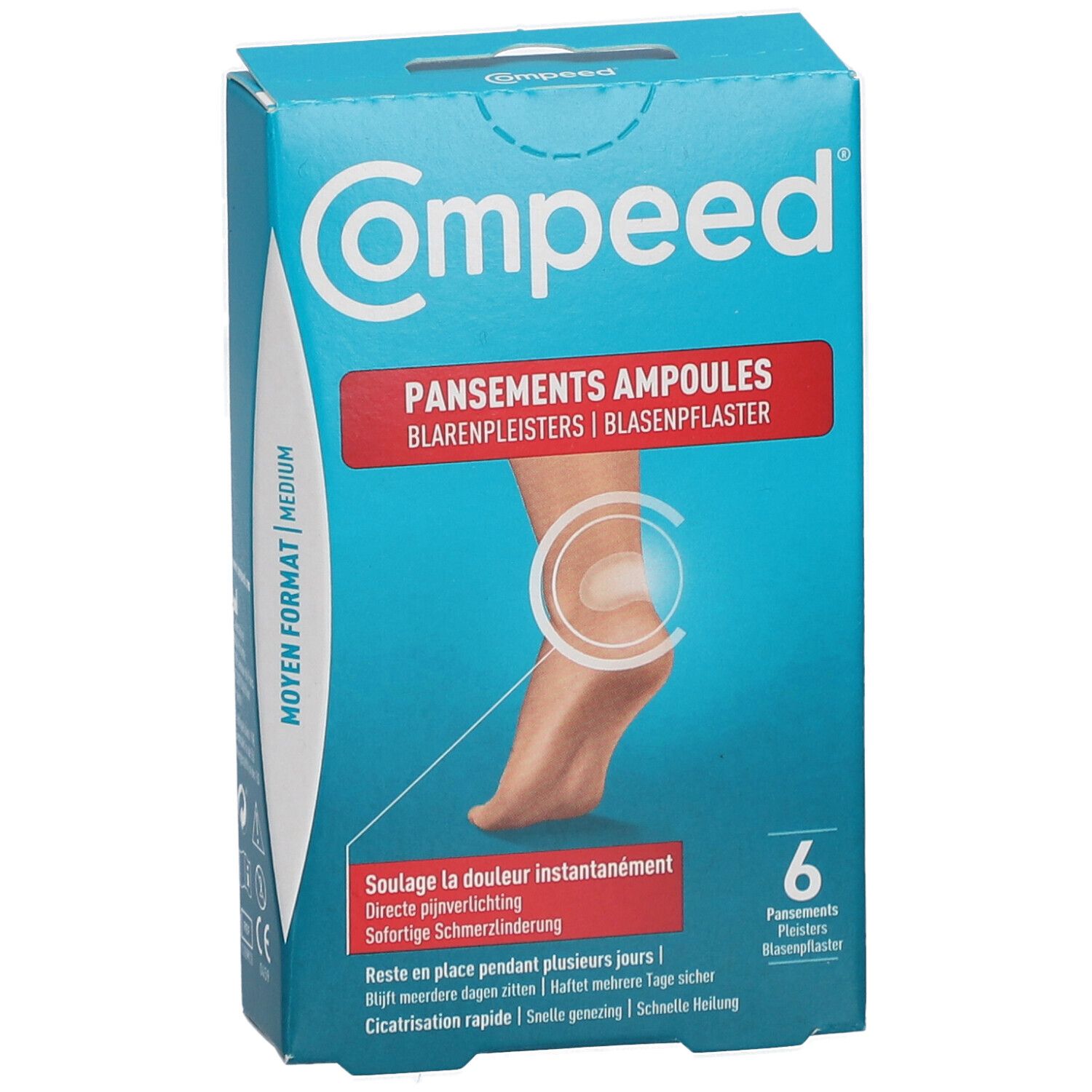 Compeed® Blaarpleisters Medium Formaat 4,2 cm x 6,8 cm