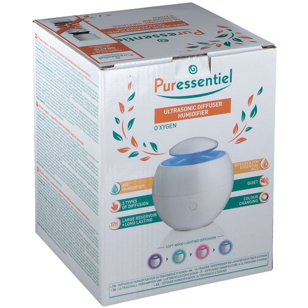 Puressentiel Verspreider Ultrasoon Zuurstof + GRATIS Essentiële Olie Citroen