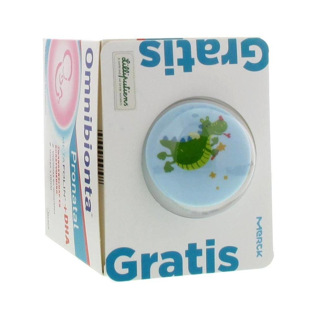 Omnibionta Pronatal + DHA avec GRATUIT Lilliputiens Porte Sucette Bleue