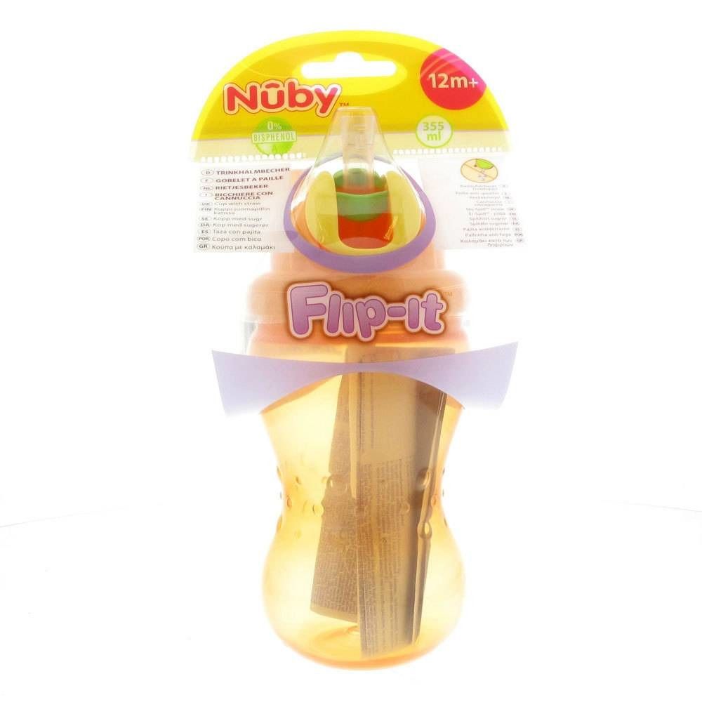 Nuby Drinkbeker Pp Antilek  + Rietje  +12M Oranje