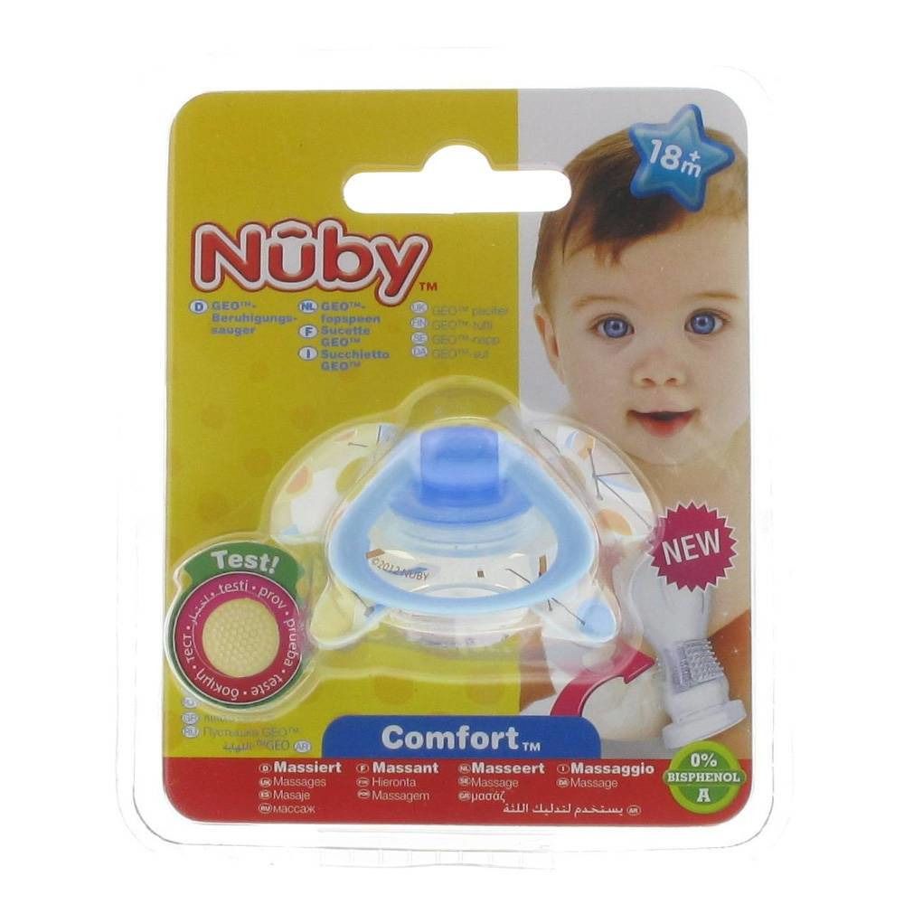 Nuby Soother Tritan Prism-Ortho Sil +18M Bleu