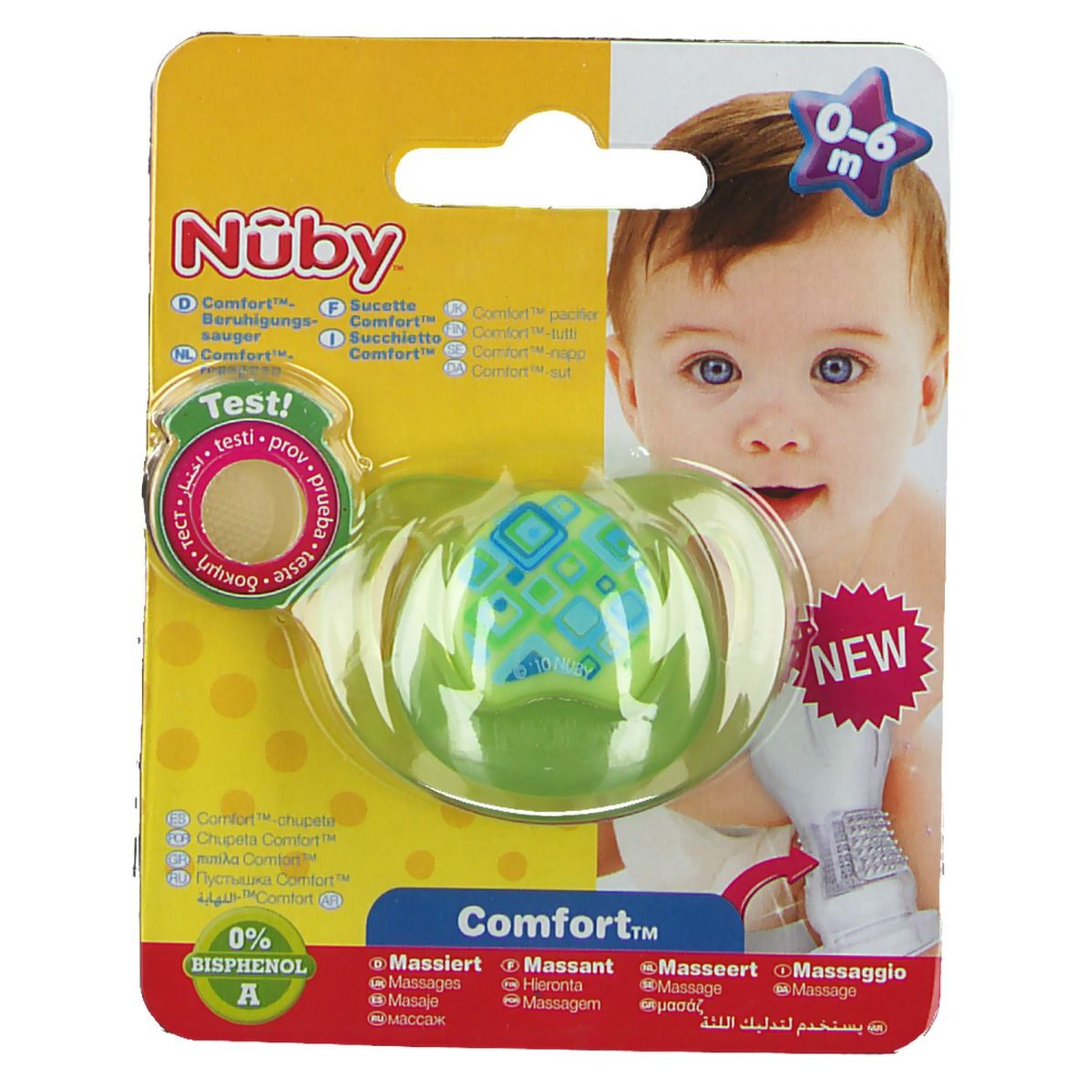 Nuby Sucette Mini Brites Ovale 0-6m Rose