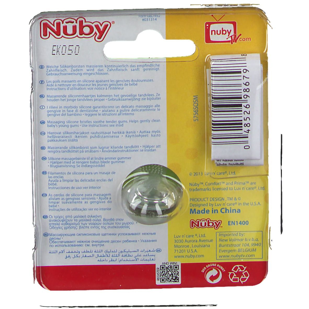 Nuby Sucette Mini Brites Ovale 0-6m Rose
