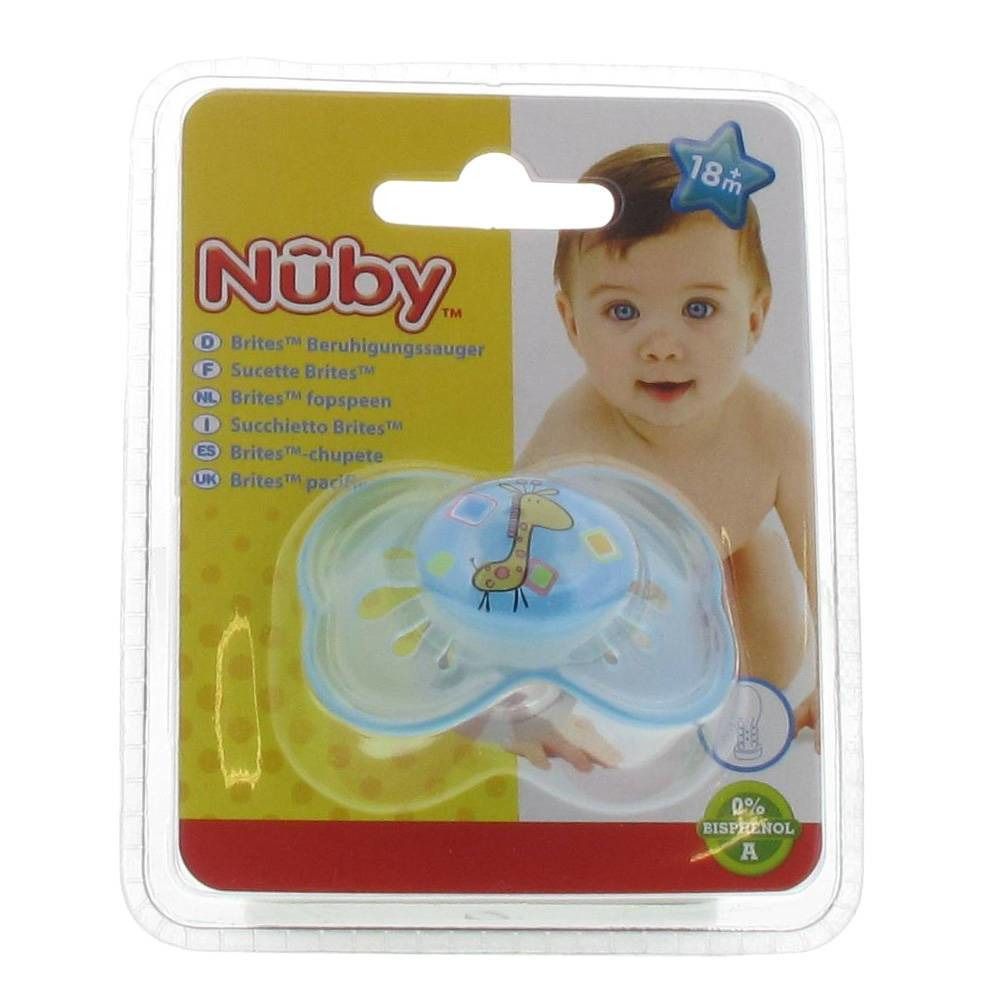 Nuby Fopspeen Brites Ovaal Blauw +18 Maanden