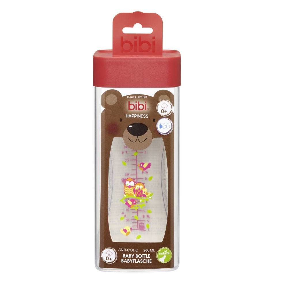 Bibi Zuigfles Happiness Play With Us Vogel Roze 1D