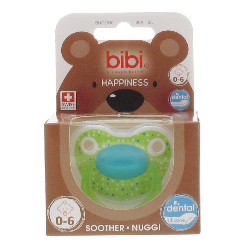 Bibi Sucette Happiness Lovely Dots 0-6 Mois Vert/Pois