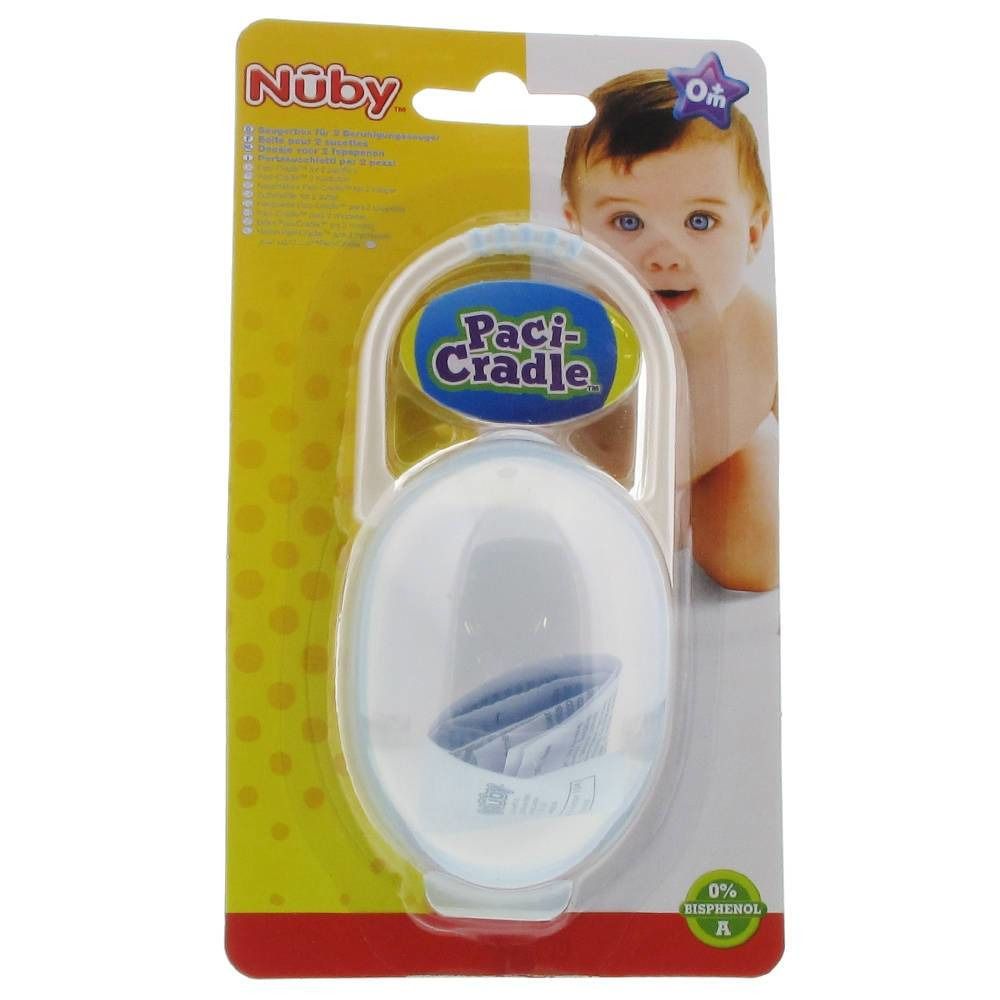Nuby Boite De Stockage Pour 2 Sucettes Bleu