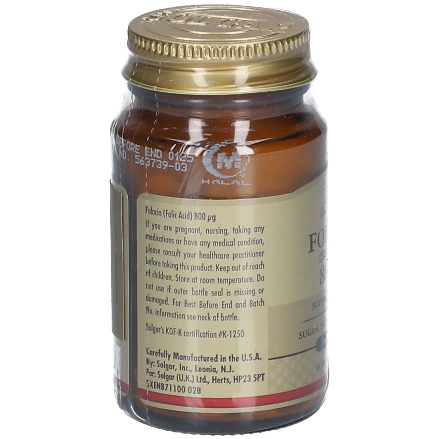 Solgar Folacin Acide folique 800 mcg