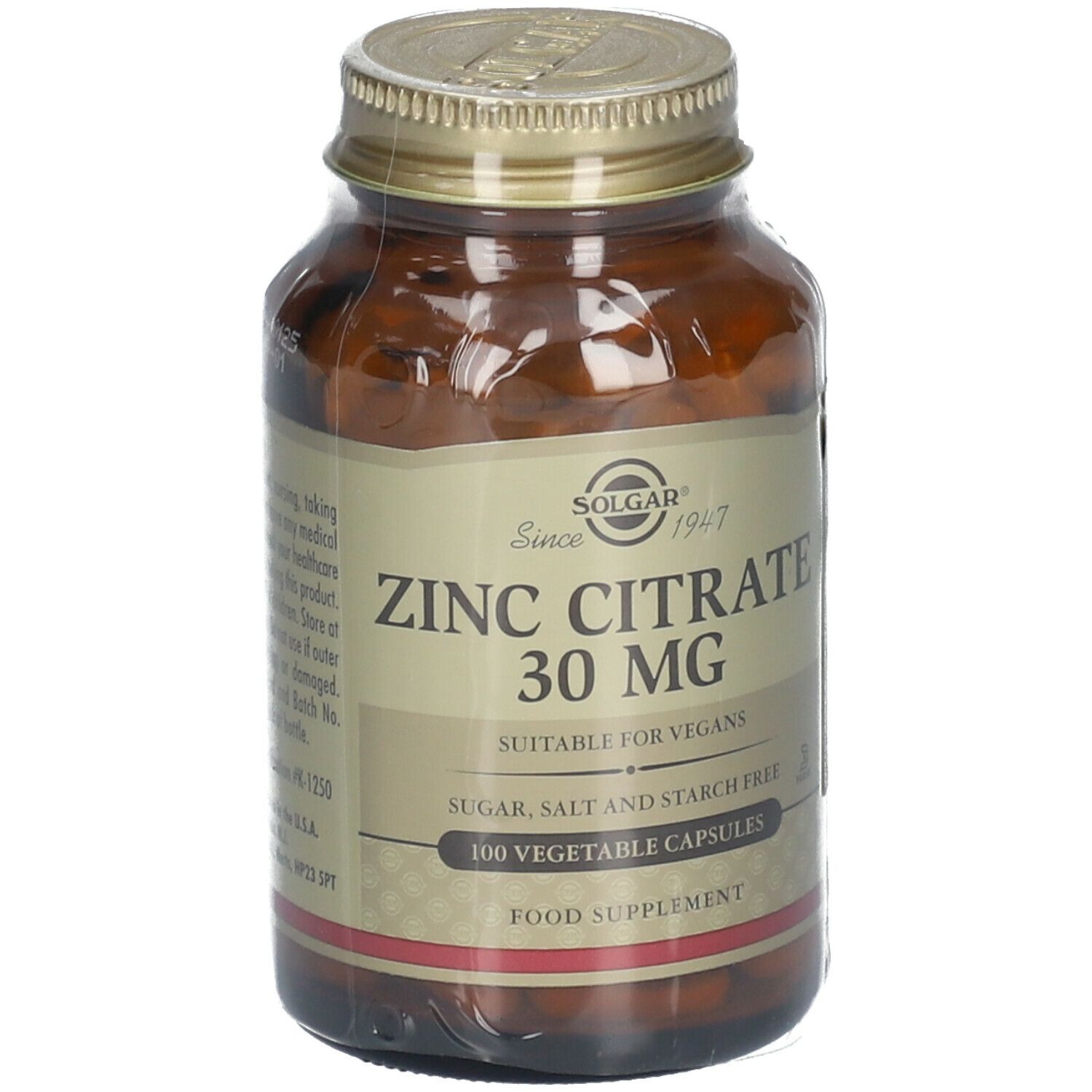 Solgar Zinc Citrate 30 mg