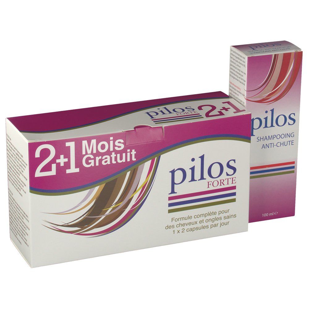 Pilos Forte 2+1 Maand GRATIS + GRATIS Anti-Haaruitval Shampoo 150 ml