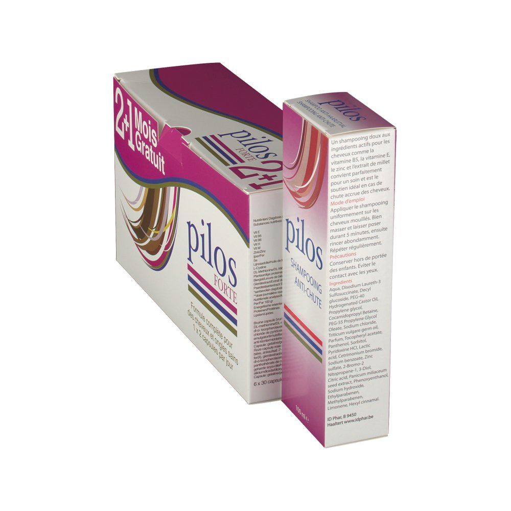 Pilos Forte 2+1 Maand GRATIS + GRATIS Anti-Haaruitval Shampoo 150 ml