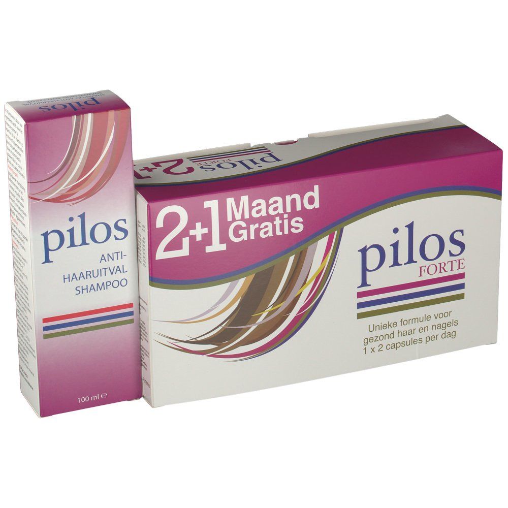 Pilos Forte 2+1 Maand GRATIS + GRATIS Anti-Haaruitval Shampoo 150 ml
