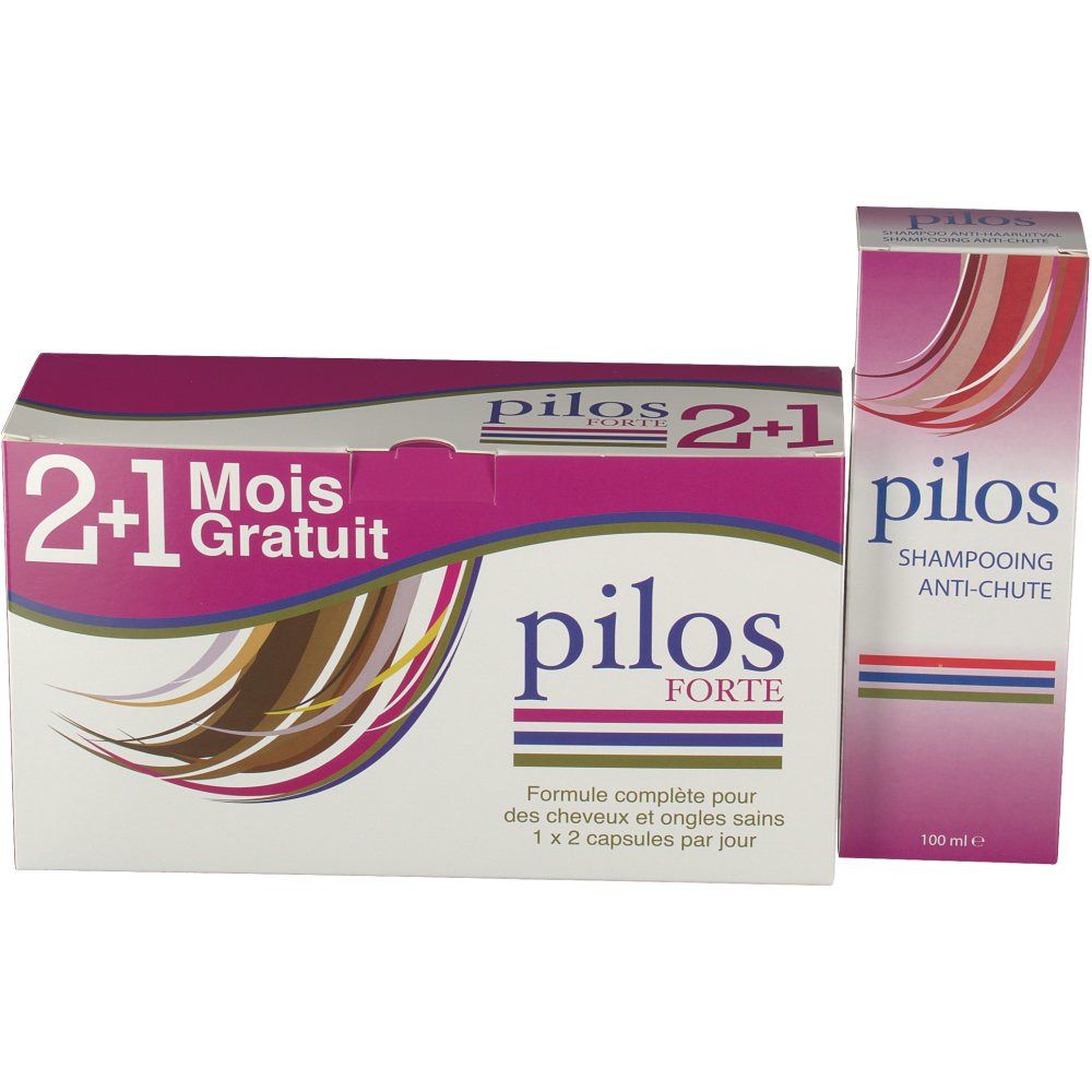 Pilos Forte 2+1 Maand GRATIS + GRATIS Anti-Haaruitval Shampoo 150 ml