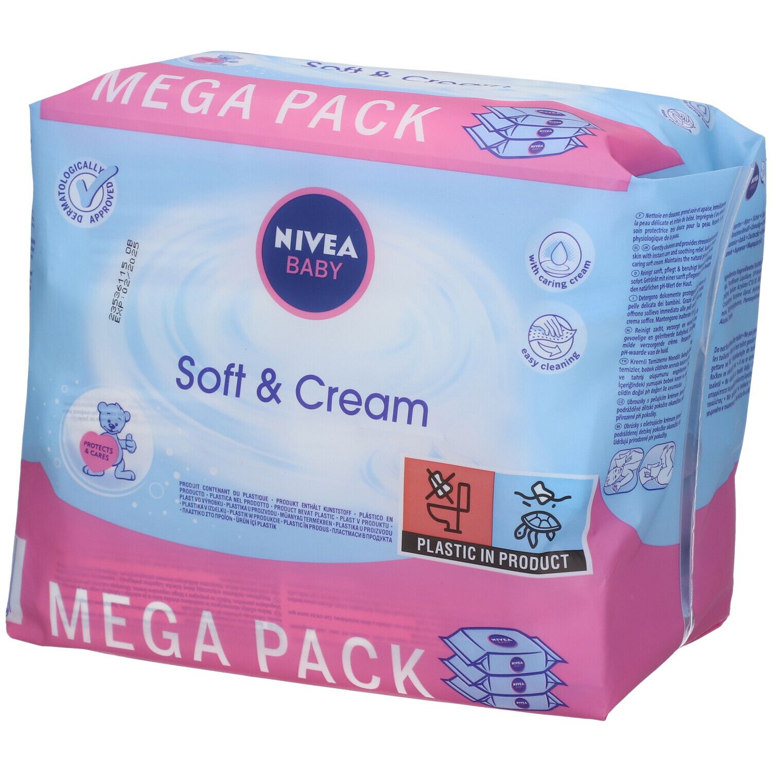 Nivea Baby Soft & Cream Lingettes 2+1 GRATUIT