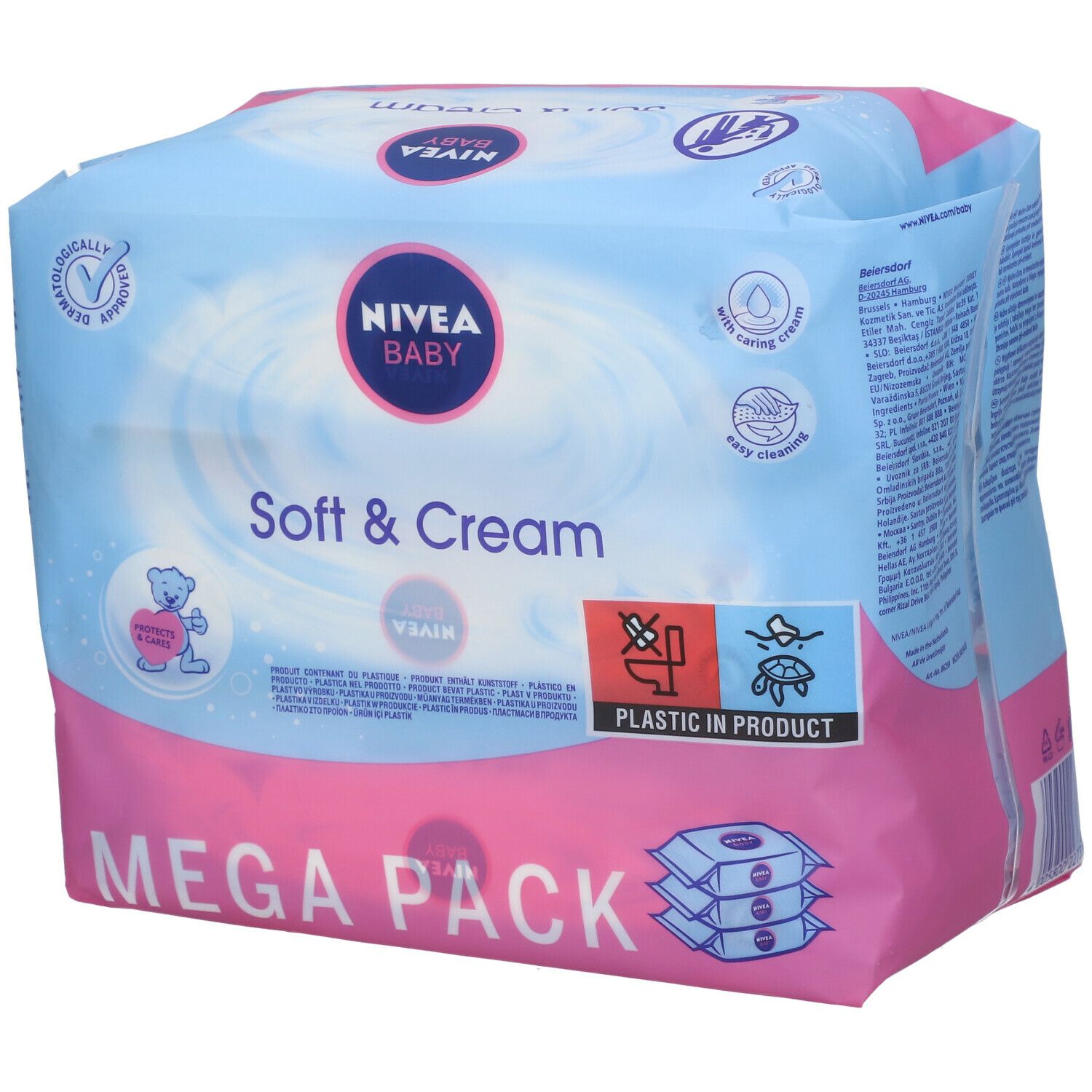 Nivea Baby Soft & Cream Lingettes 2+1 GRATUIT