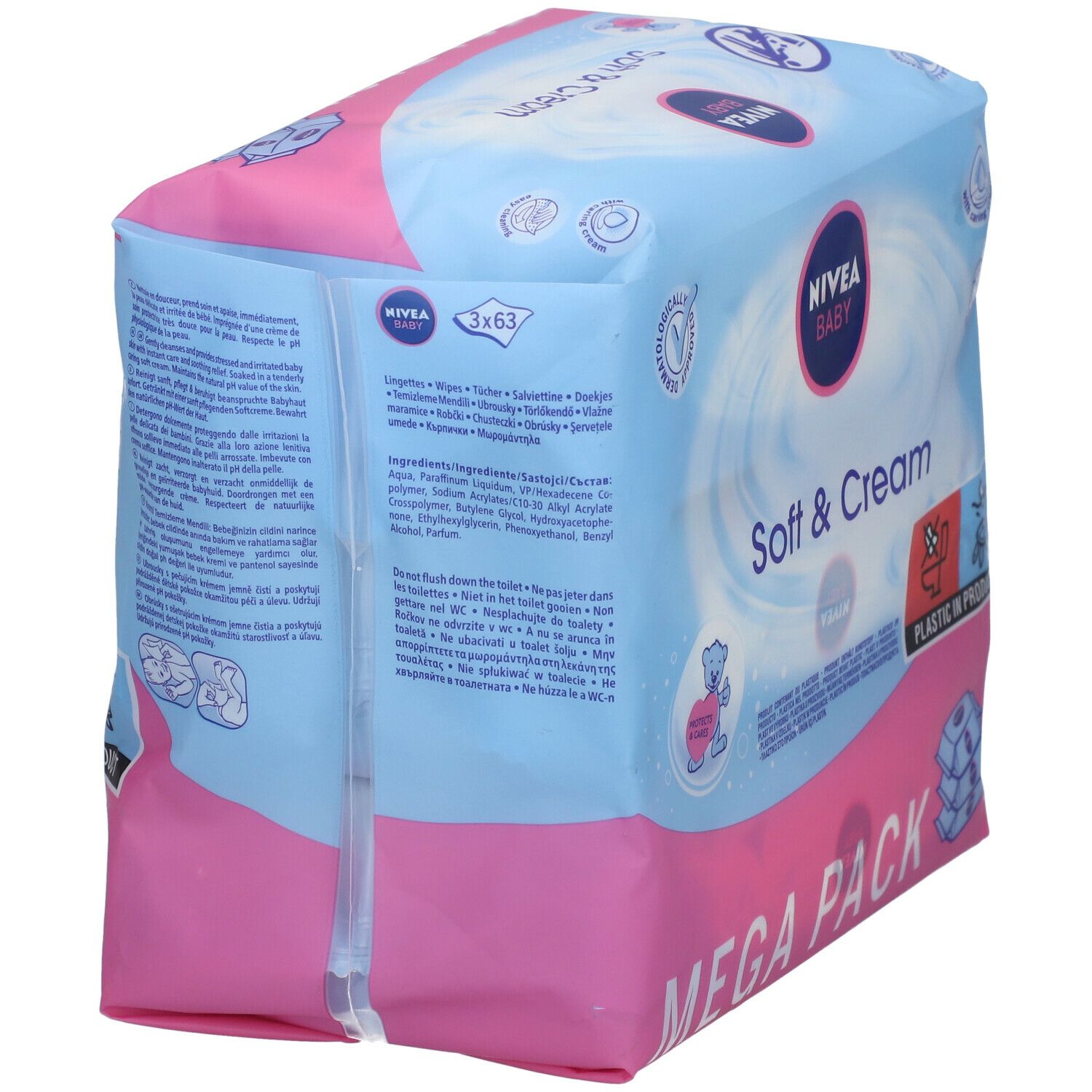 Nivea Baby Soft & Cream Lingettes 2+1 GRATUIT