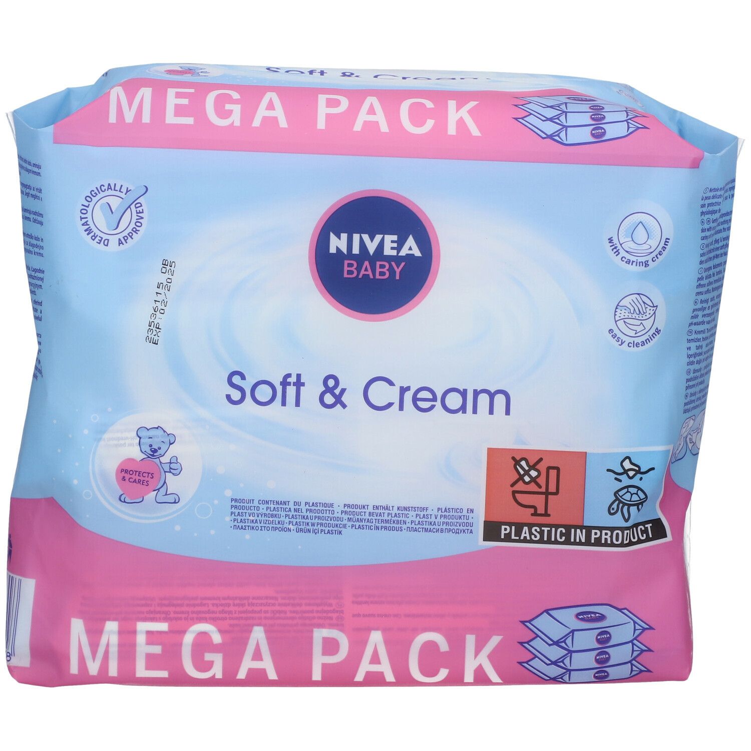 Nivea Baby Soft & Cream Lingettes 2+1 GRATUIT