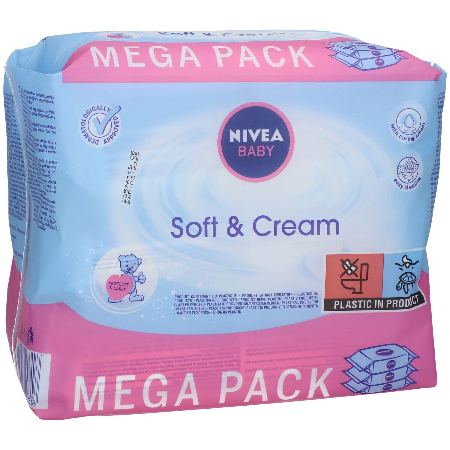 Nivea Baby Soft & Cream Lingettes 2+1 GRATUIT