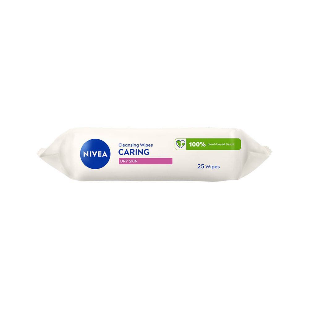 Achterkant van de NIVEA 3-in-1 Zachte Reinigingsdoekjes verpakking met ingrediënten en gebruiksaanwijzing.