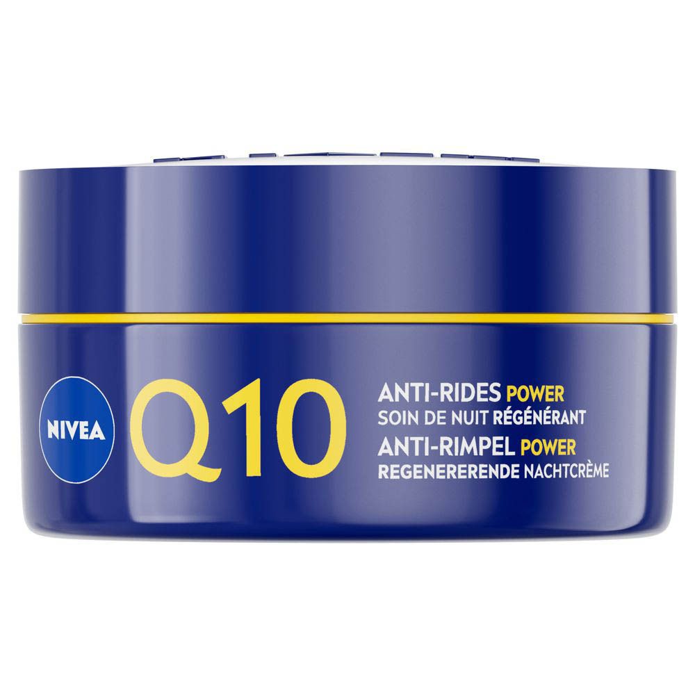 NIVEA Q10 POWER Crème de nuit anti-rides, vue de côté.