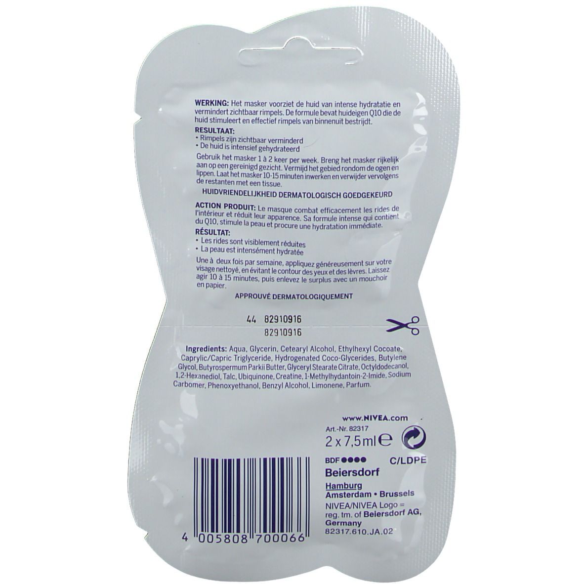 Nivea Q10Plus Anti-Rimpel Gladmakend Masker