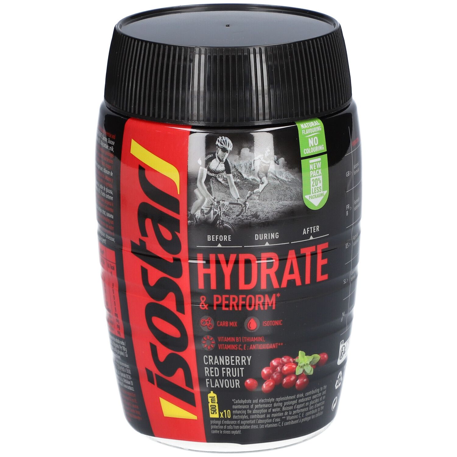 Isostar Hydrate & Perform Sport Drink Antioxidant Canneberge Fruits Rouges