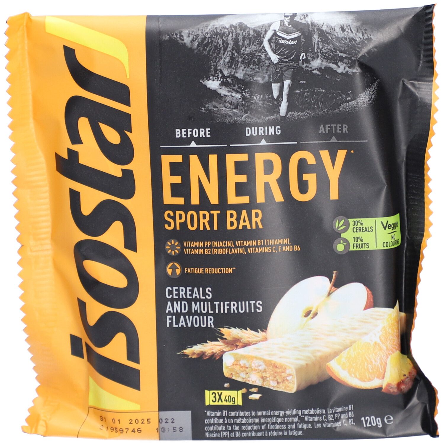 Isostar High Energy Sport Bar Multifruits 3-Pack