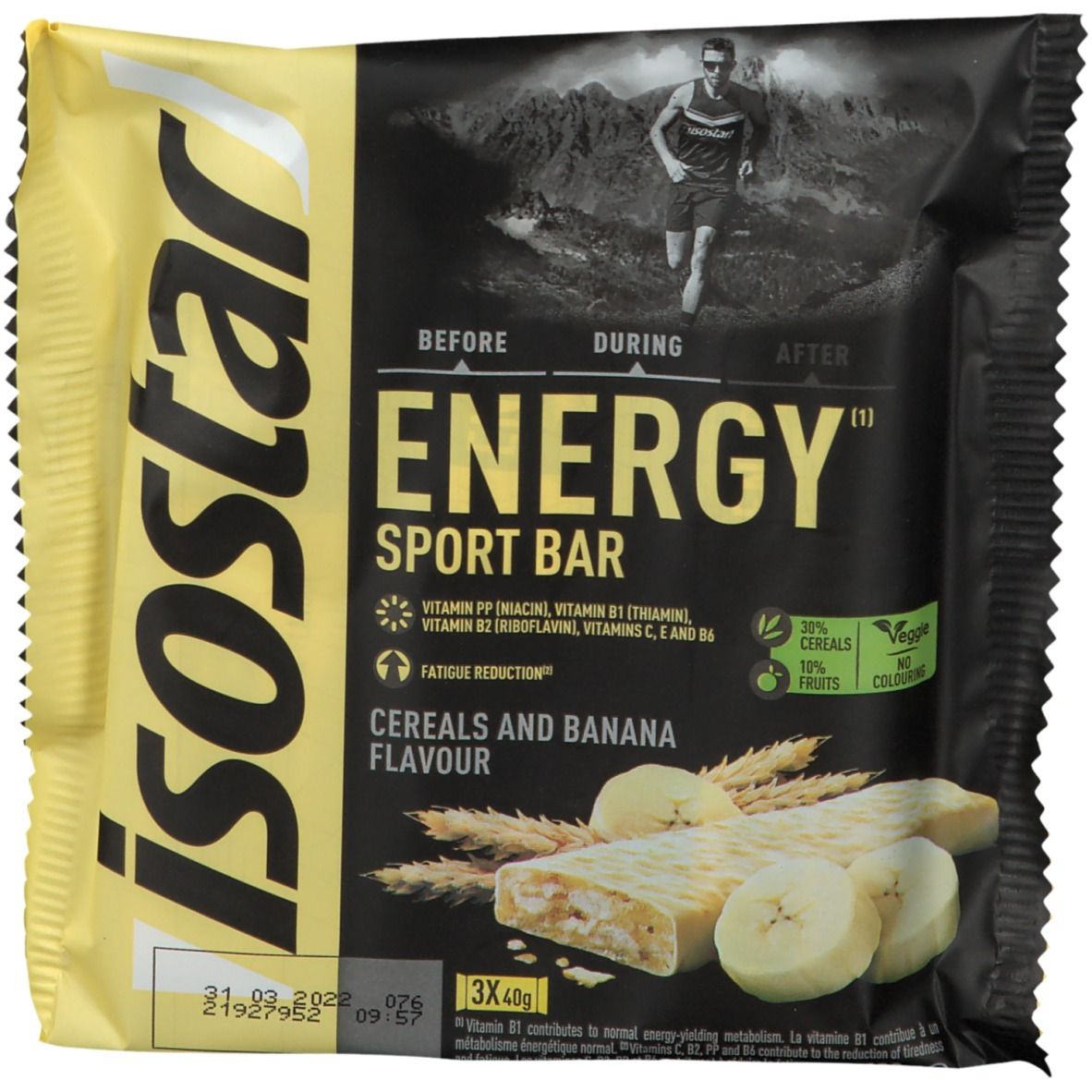 Isostar High Energy Sport Bar Banana 3-Pack