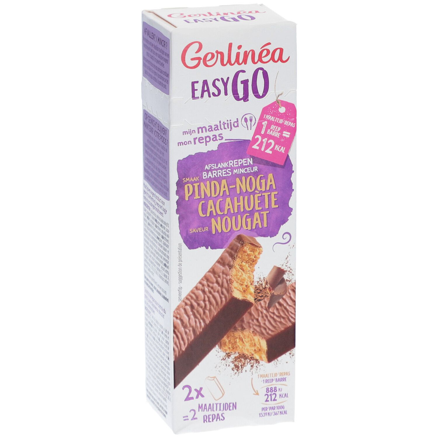 Gerlinéa Easy Go Barres Cacahuète-Nougat