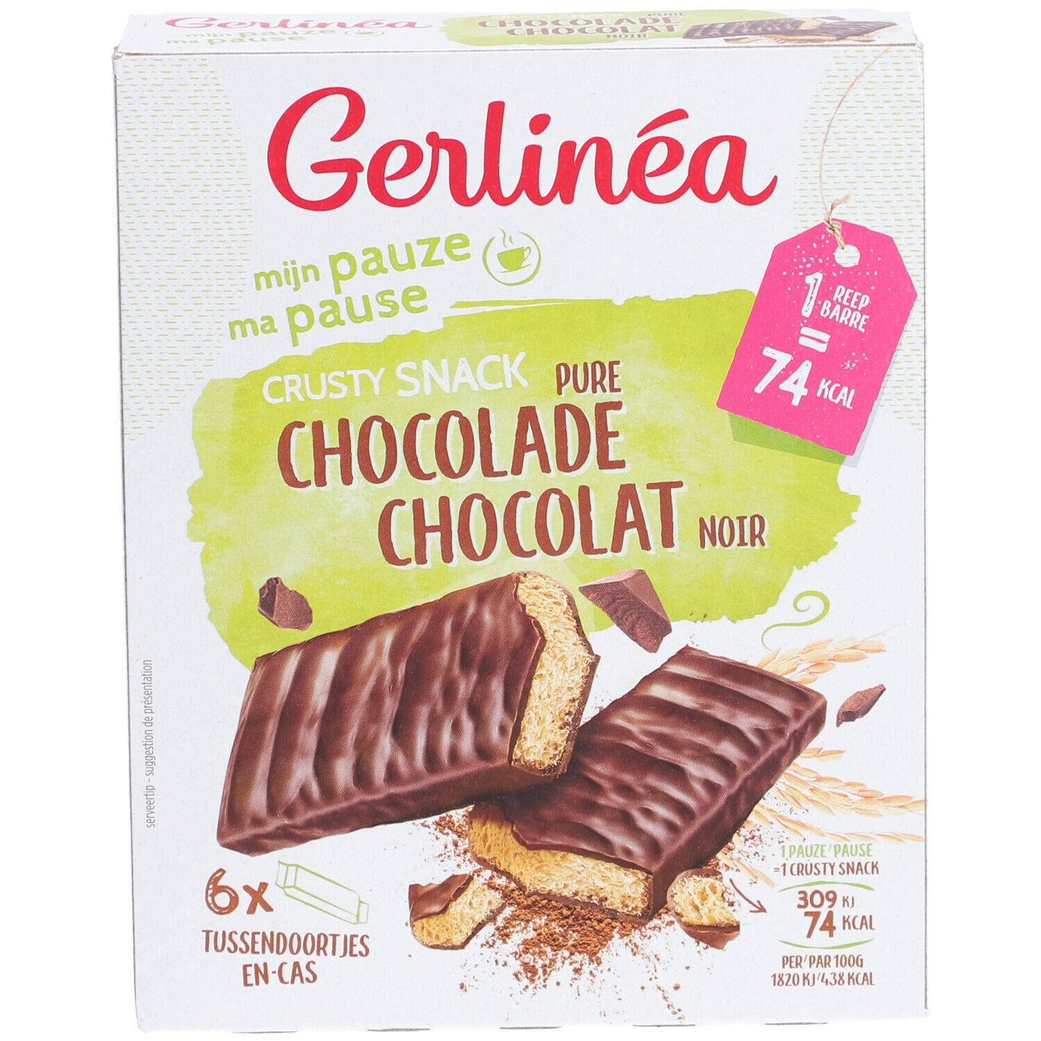 Gerlinéa Ma Pause Crusty Snack Chocolat Noir