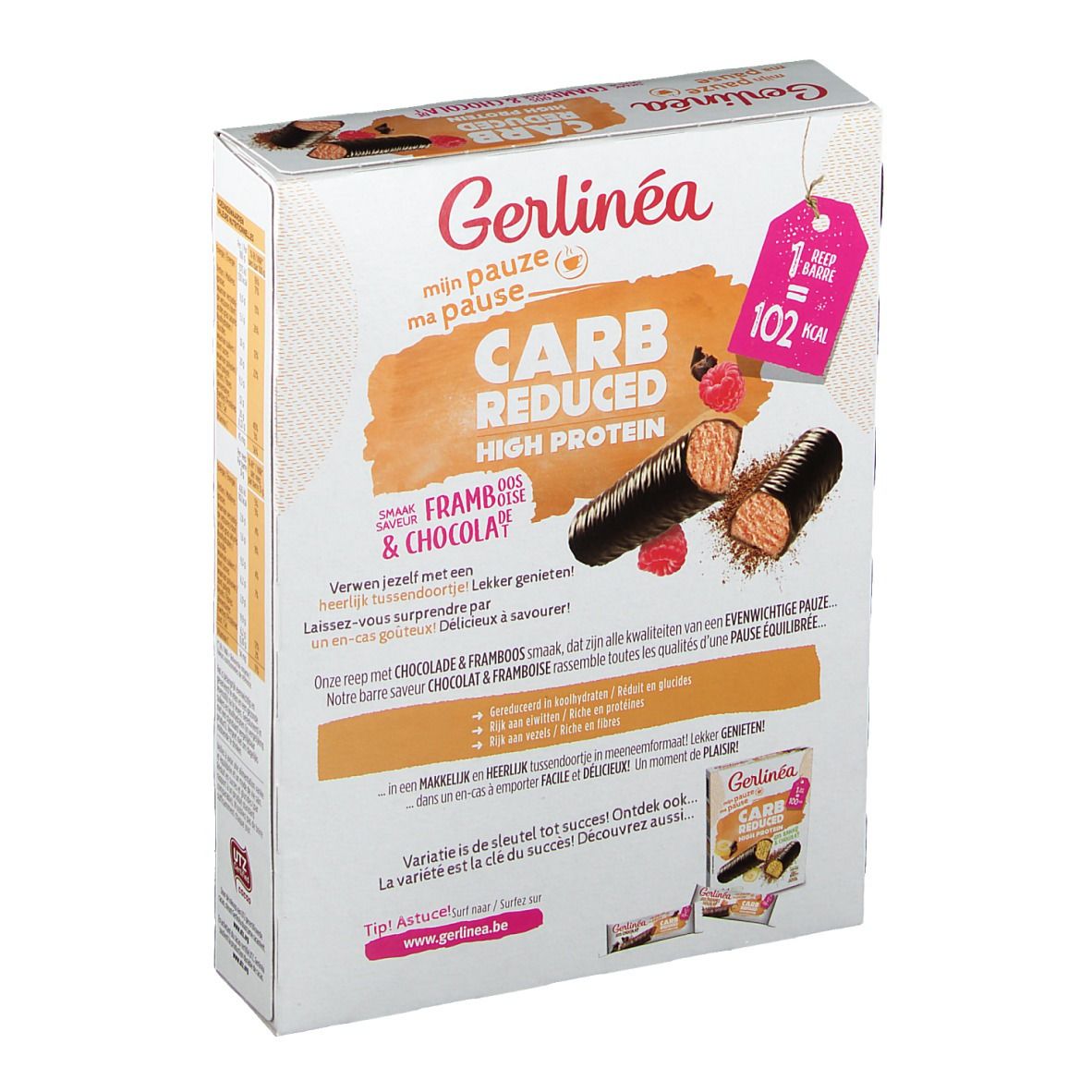 Gerlinéa Ma Pause Barres Framboise & Chocolat