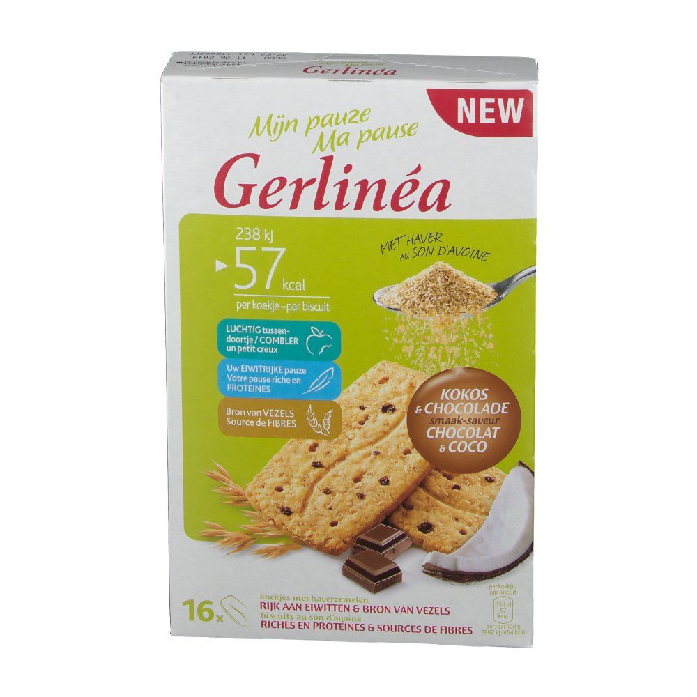 Gerlinéa Biscuits au Son d'Avoine, Coco & Chocolat