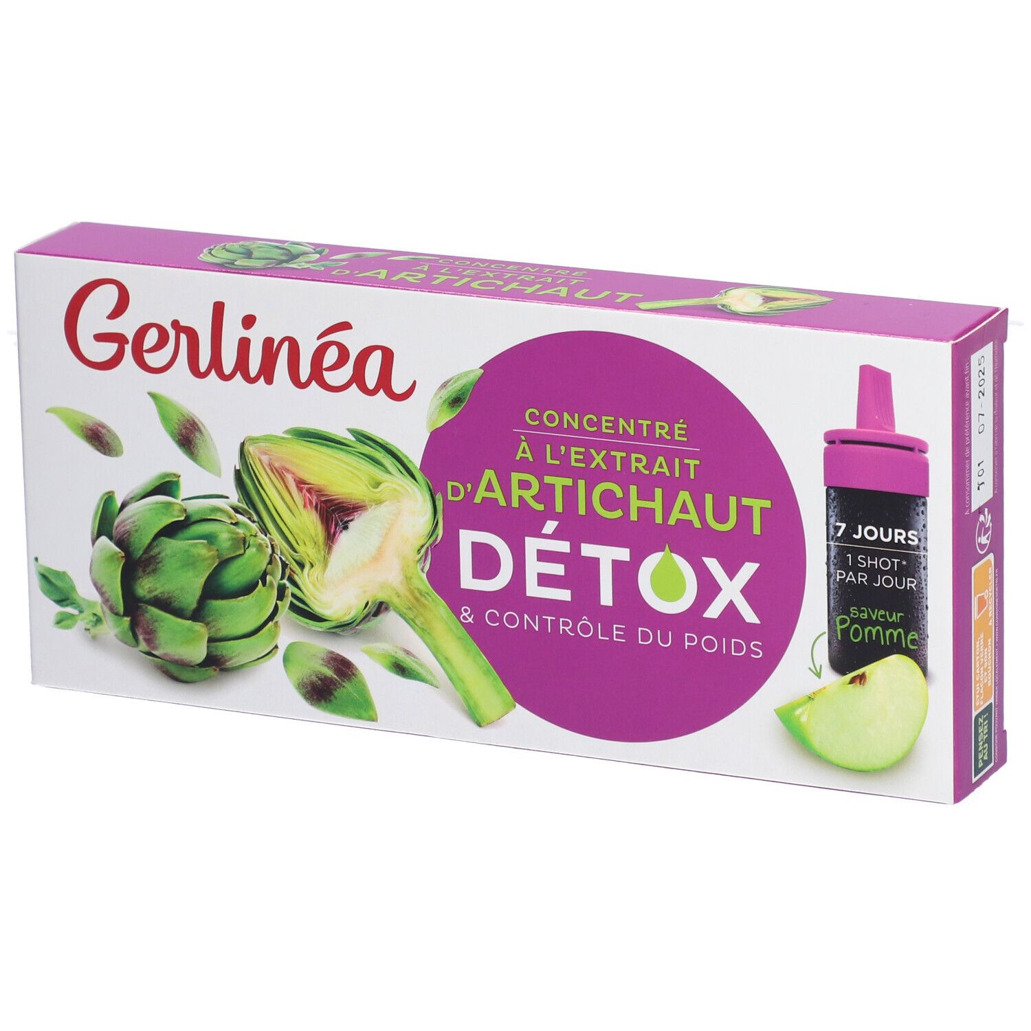 Gerlinéa Detox Shot Artichaut à Saveur Pomme