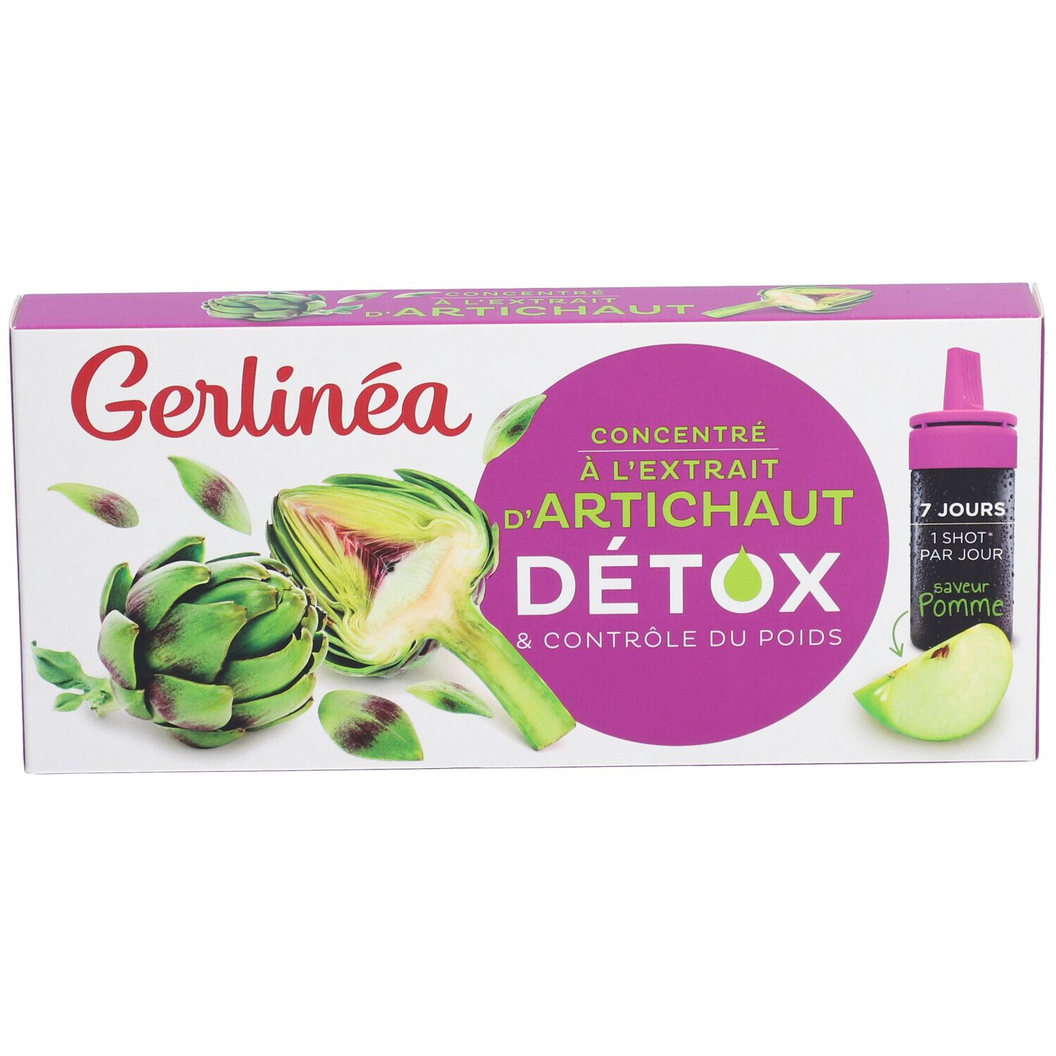 Gerlinéa Detox Shot Artichaut à Saveur Pomme