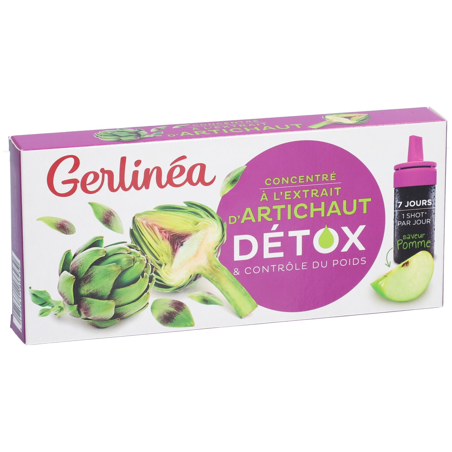 Gerlinéa Detox Shot Artichaut à Saveur Pomme