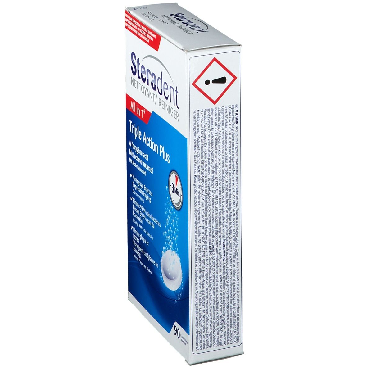 Steradent Triple Action Plus - Kunstgebitreiniger