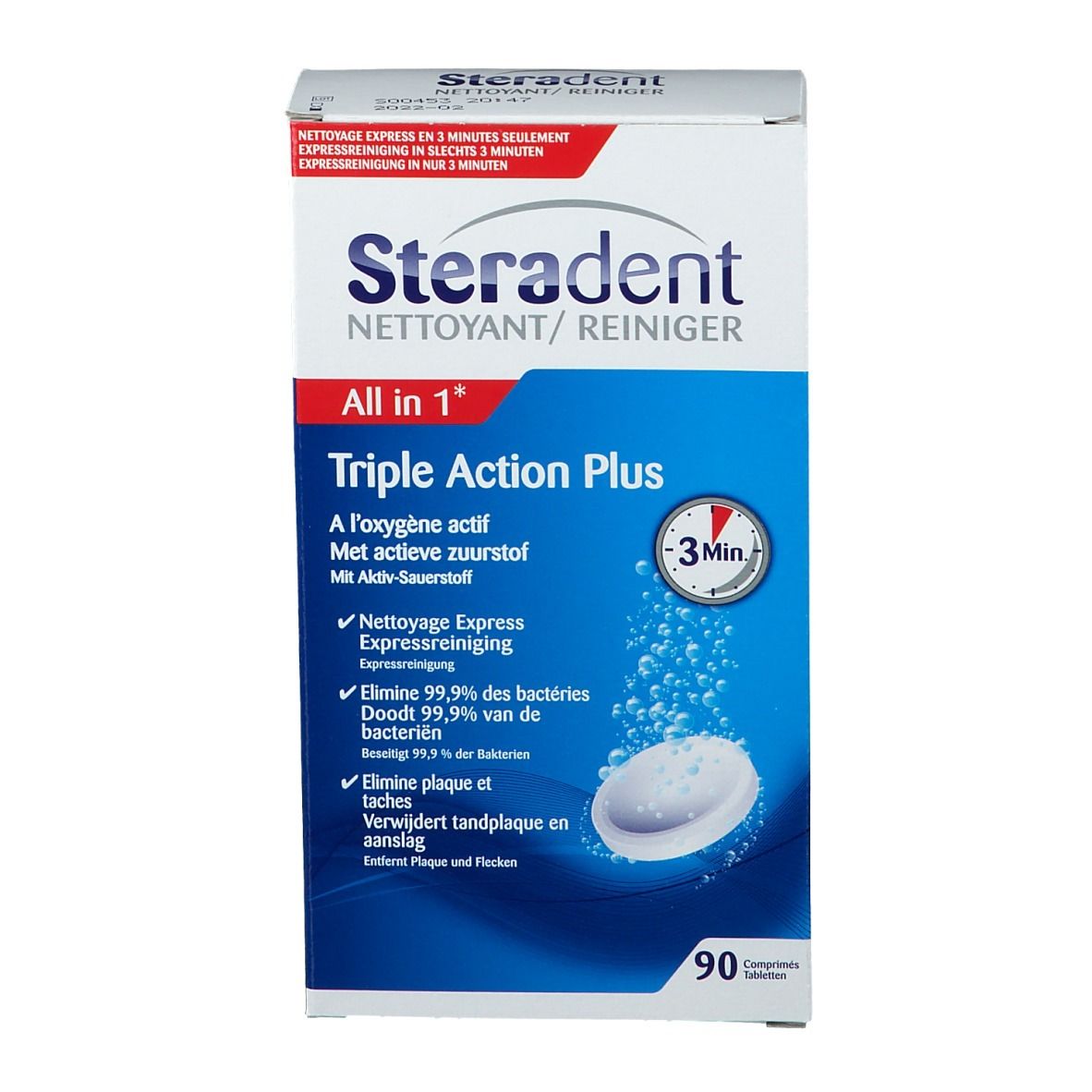 Steradent Triple Action Plus - Kunstgebitreiniger