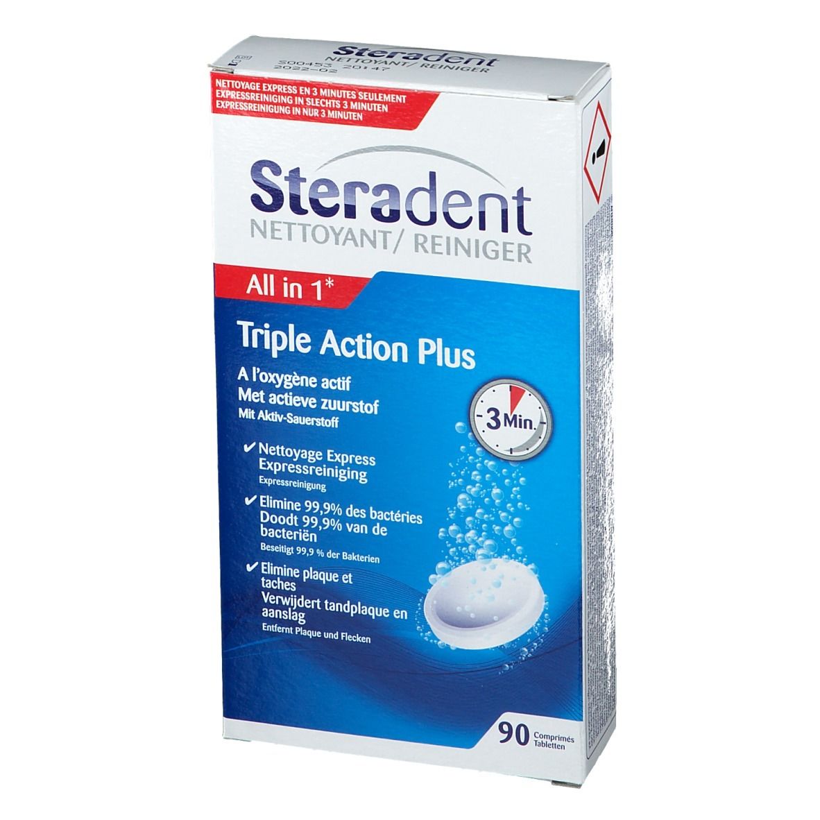 Steradent Triple Action Plus - Kunstgebitreiniger