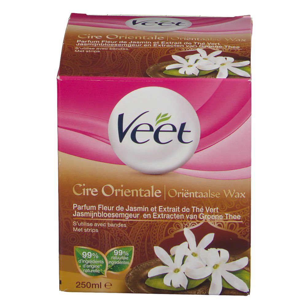 Veet Pot Afspoelbare Oriëntaalse Was - Jasmijnbloesemgeur en Extracten van Groene Thee