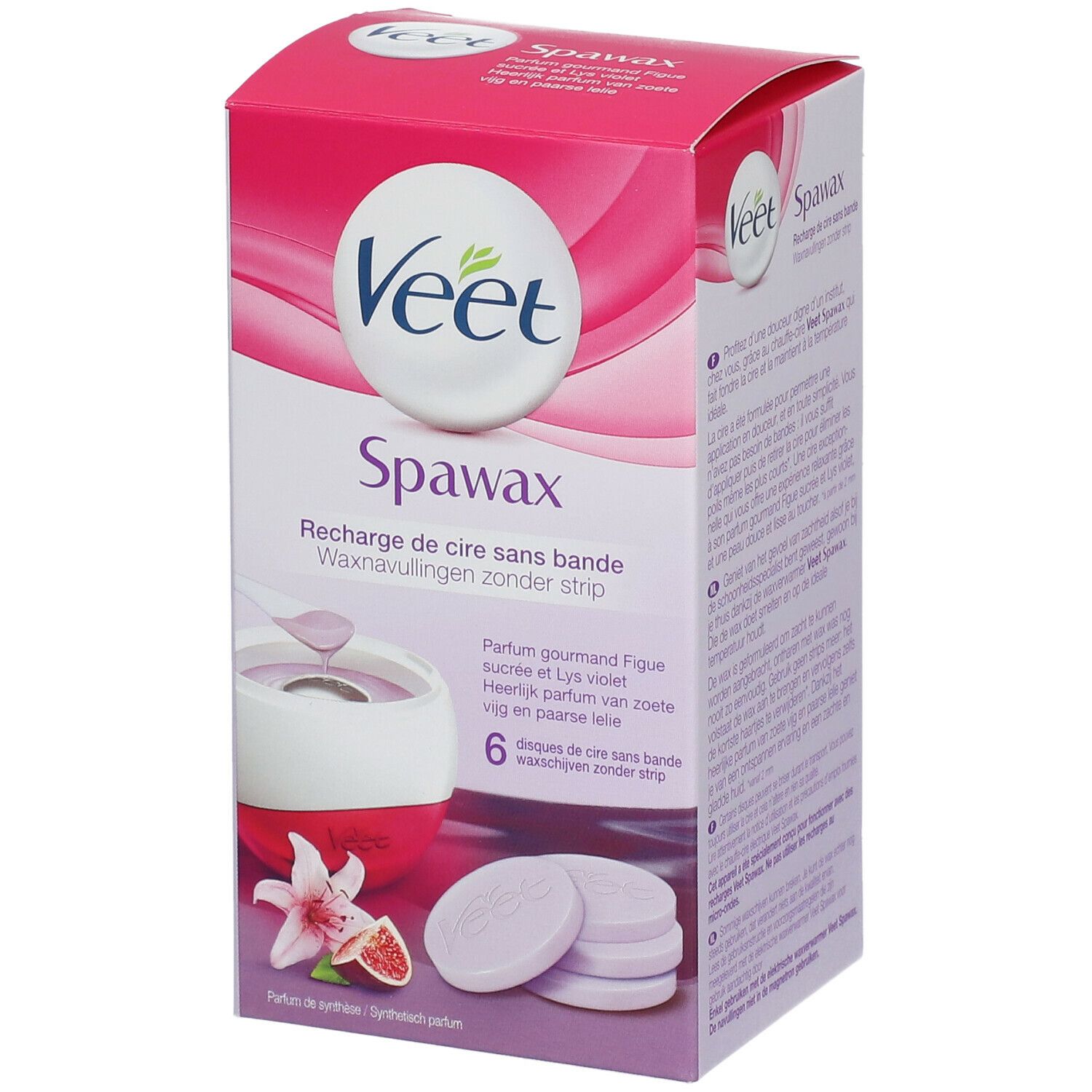 Veet Spawax Waxnavullingen Zonder Strip Zoete Vijg & Paarse Lelie