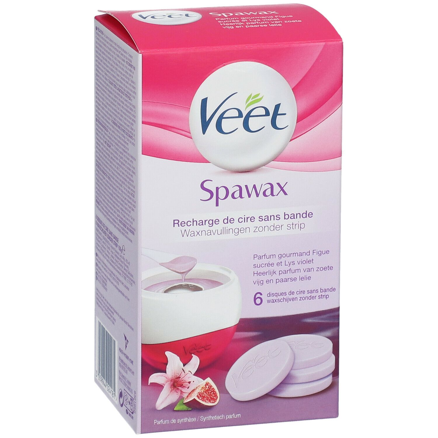 Veet Spawax Waxnavullingen Zonder Strip Zoete Vijg & Paarse Lelie
