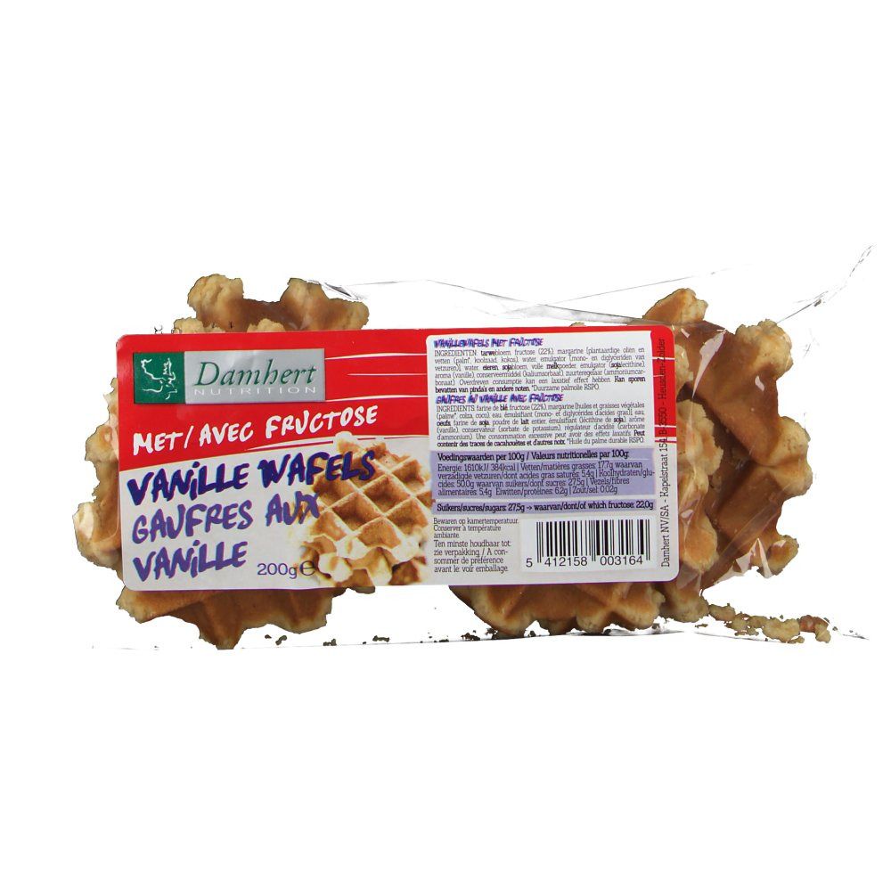 Damhert Fructose Gaufres Vanille