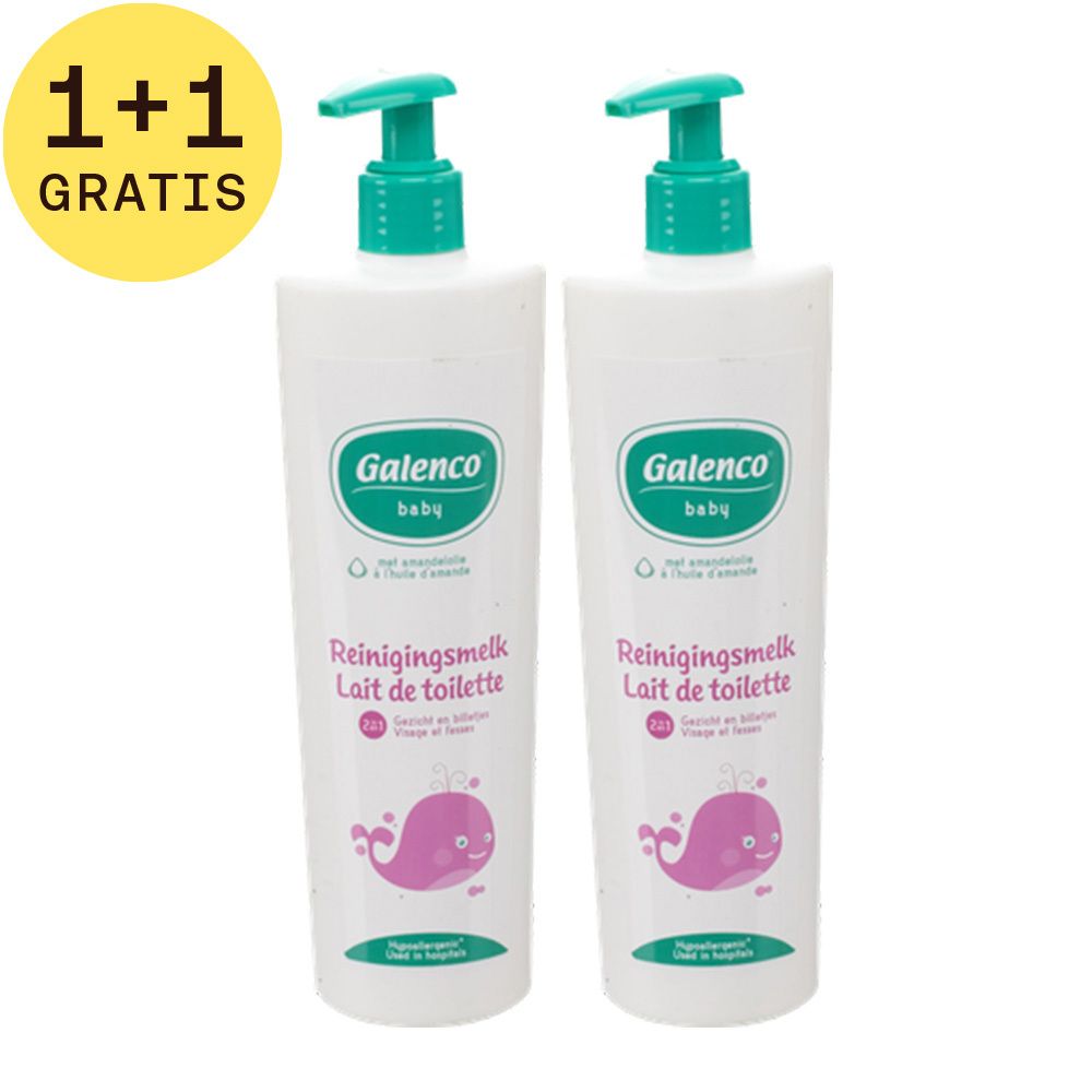 Galenco Baby Verzachtende 2-in-1 Reinigingsmelk - Gezicht en Billetjes 1+1 GRATIS