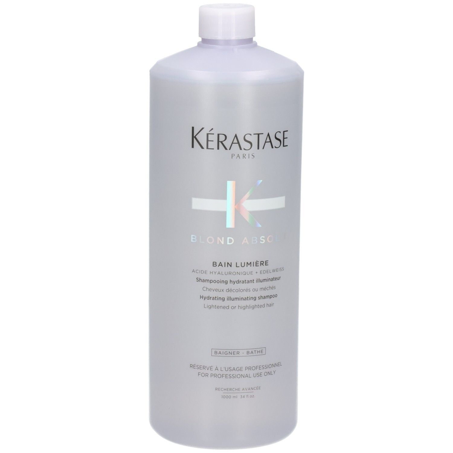 Shampoing Kérastase Blond Absolu Bain Lumière en flacon de 1000ml.