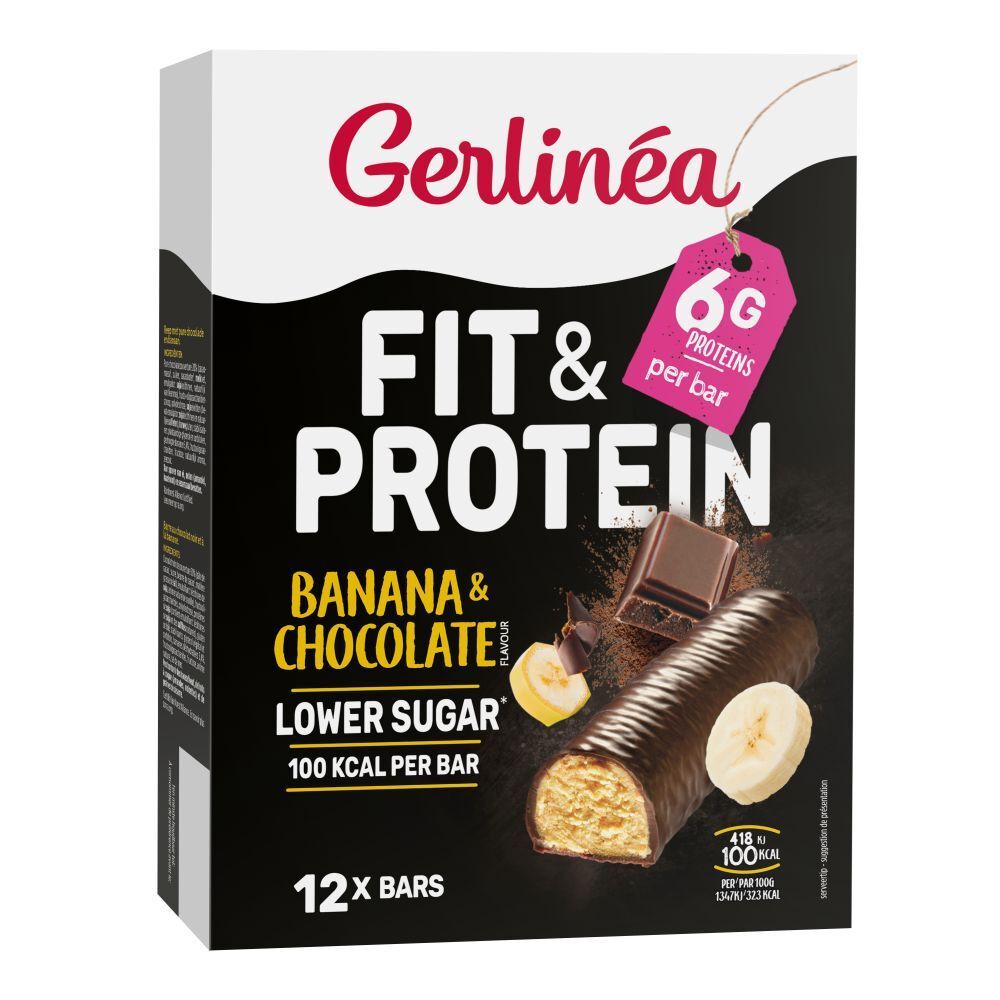 Gerlinéa Carb Reduced High Protein Barre Banana & Chocolat