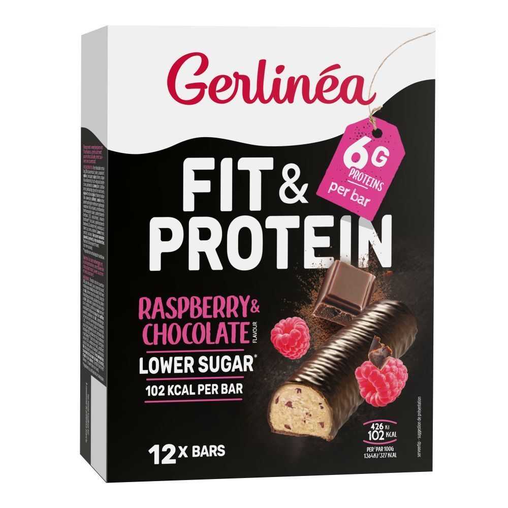 Gerlinéa Carb Reduced High Protein Barre Framboise & Chocolat