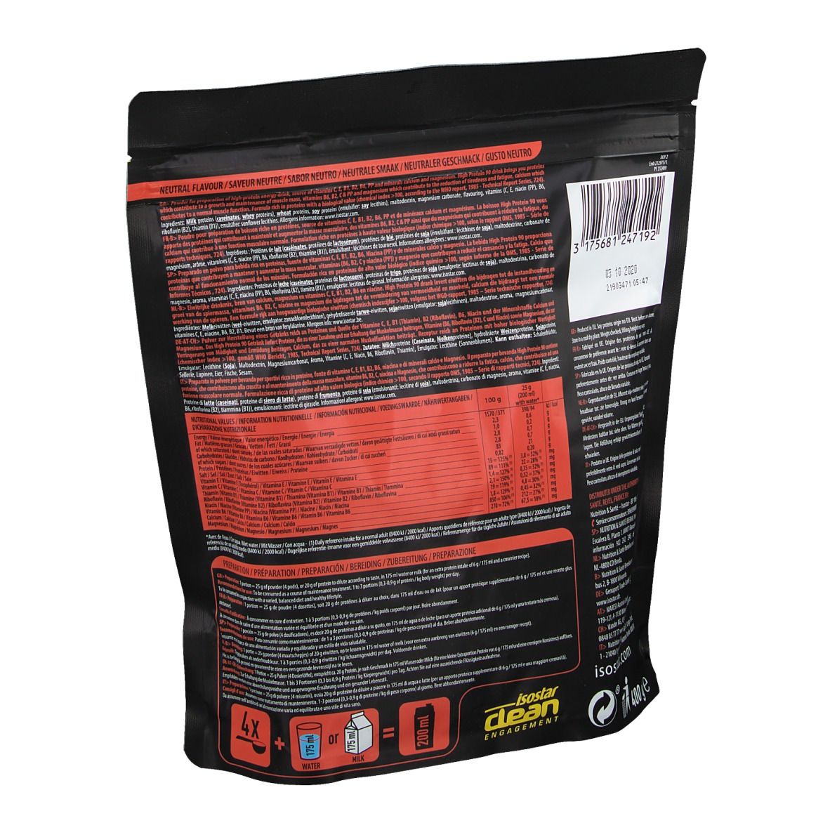 Isostar High Protein 90 Neutral