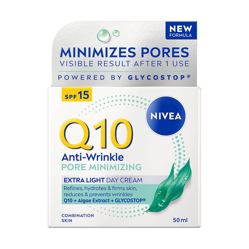 NIVEA Q10 Power Anti-rimpel dagcrème pot en vouwdoos.
