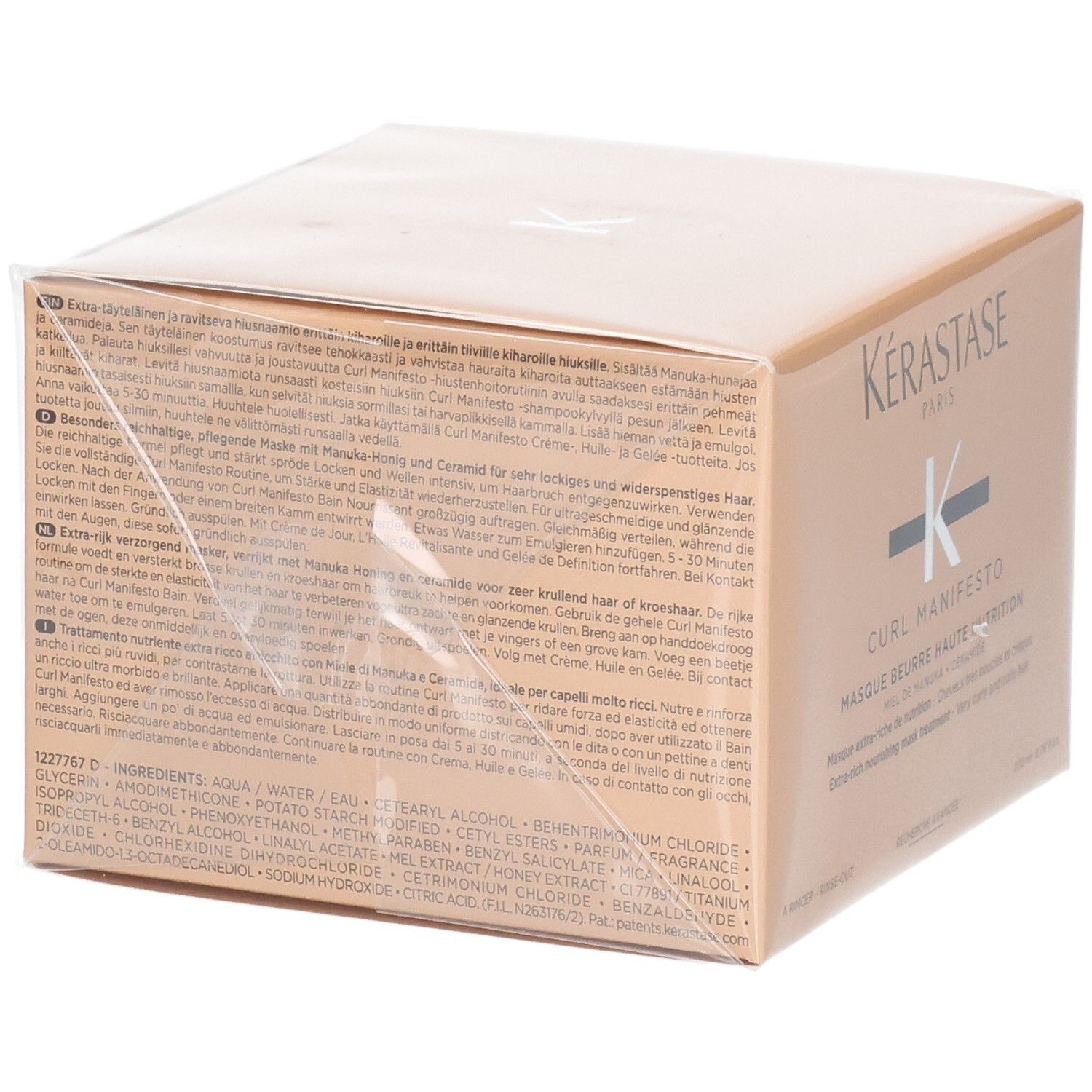 Kérastase Curl Manifesto Masque Beurre Haute Nutrition soin capillaire en emballage.