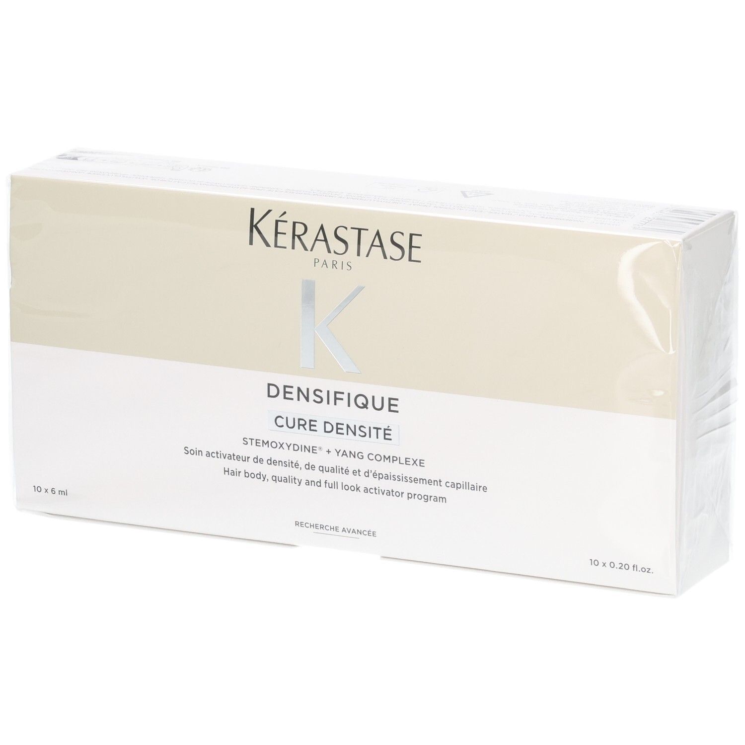 Kérastase Densifique Cure Densité, boîte de 10 ampoules de 6 ml.